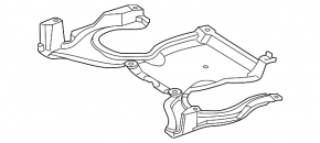 Rear engine guard Mercedes GLC 300 16-19 Coupe