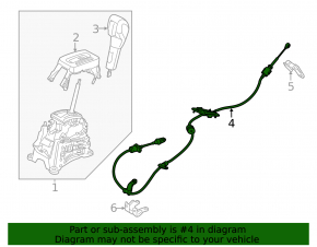 Gearbox cable automatic transmission Ford Fiesta 11-19