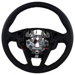 Ford Fusion mk5 17-20 bare steering wheel, black leather