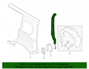 Overlay above the left lamp Ford Transit Connect MK2 13 - for two doors