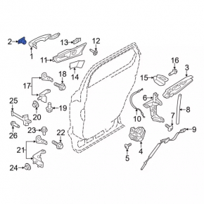 Ford Edge 15-24 Front Right Outer Handle Cap