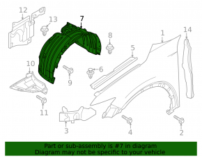 Front left fender liner Mazda CX-50 24-26