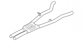 Exhaust pipe rear BMW 5 G30 18-23 4.4T