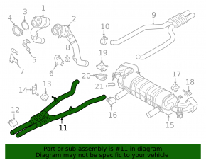Exhaust pipe rear BMW 5 G30 18-23 4.4T
