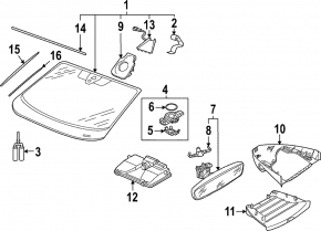 Volkswagen ID.4 23-25 lane keeping camera on the windshield