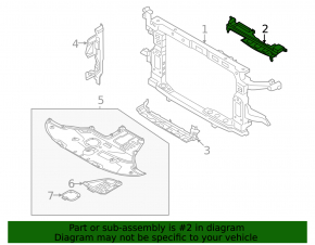Upper radiator deflector Hyundai Santa Fe 21-23 hybrid
