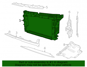 TV radiator panel VW Taos 22-25