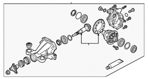 Rear differential gearbox Infiniti Q50 14- RWD 129k