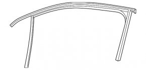 Glass seal front right VW Atlas 18-