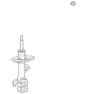 Front left shock absorber Lexus ES300h 19-22