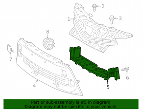Lower radiator deflector Toyota Prius V 15-17