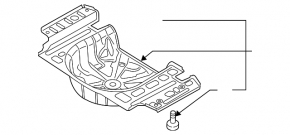 Trunk tray VW Passat b8 16-19 on the body