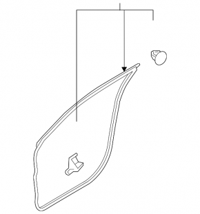 Mitsubishi Outlander 22-25 front left door seal