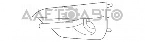 Left bumper grille Subaru Impreza 17- GK for EyeSight, for fog lights