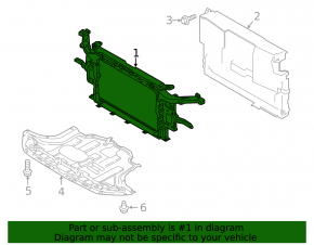 Hyundai Kona 19-21 EV radiator panel TV