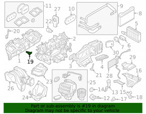 Air temperature sensor in the heater BMW 5 F10 10-17 type 2