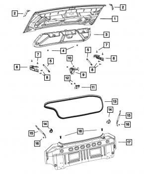 09-19 Dodge Challenger Trunk Lid