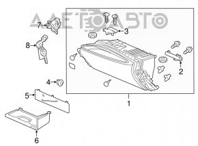 Glove box, glove compartment Acura TLX 15-17 prerest