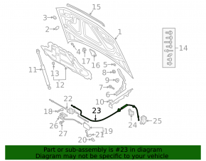 Rear Hood Release Cable for Audi Q3 83A 19-25
