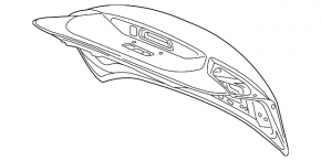 Chevrolet Cruze 16 trunk lid - under spoiler