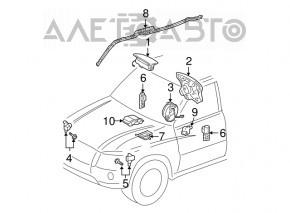 Front left airbag sensor for Lexus RX300 RX330 RX350 RX400h 04-09