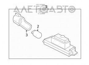 Rear bumper number plate light right Kia Niro 17-22
