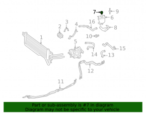 Mercedes W246 B250e 16-17 small coolant expansion tank cap
