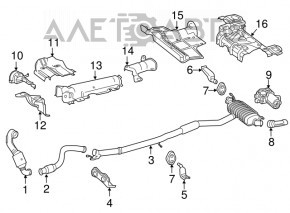 Front muffler bracket Mercedes GLA 14-20