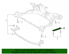 Front subframe bracket right Mazda 3 19- type 2