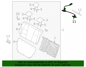 Rear seat folding lever Mazda 3 14-18 BM