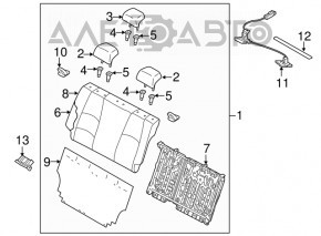 Rear seat folding lever Mazda 3 14-18 BM