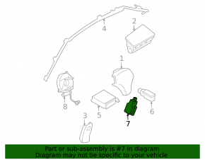 Left door airbag sensor Mazda3 2.3 03-09
