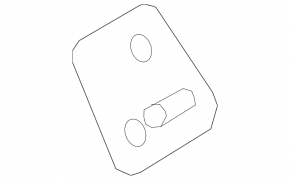 Left tailgate shock absorber bracket on the body of Ford Escape MK3 13-19