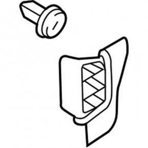 Mirror cover inner right Ford Focus mk3 11-18 under speaker
