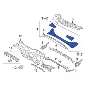 Plastic windshield wiper mesh for Ford Focus mk3 11-18