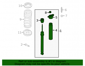 Shock absorber rear right Lincoln MKC 15-19 D40mm