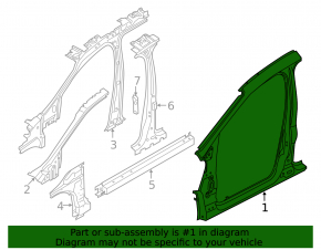 Body threshold metal with front pillar right Ford Escape MK3 13-19