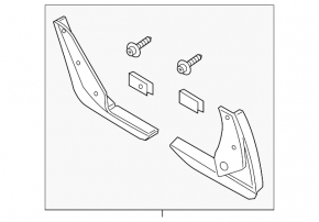 Mudguards rear 2pcs Ford Edge 19-