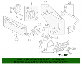 Cooling system temperature sensor Mazda CX-30 20- 2.5