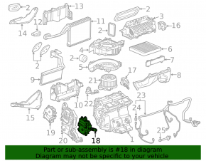 Actuator motor heater drive passenger Cadillac ATS 13-15