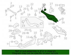 Lower control arm under spring rear left VW Atlas 18-24