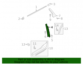 Door trim, rear left side, Audi E-Tron 19-23 front