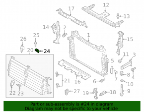 Upper radiator deflector blind bracket Audi Q7 16-