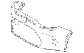 Front bumper bare Toyota Grand Highlander 24-26 hybrid