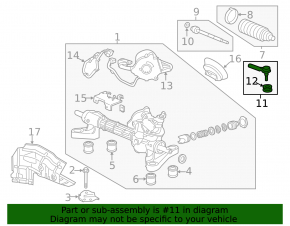 Steering tip right Honda CRV 12-16 CTR