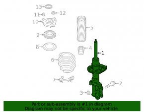 Shock absorber front left Hyundai Tucson 16-18 1.6T awd
