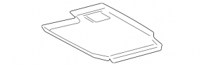 Toyota Sienna 21-24 center console mat black, rubber