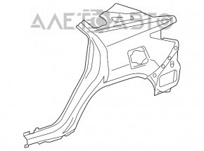 Quarter wing rear right Lexus RX350 RX450h 16-22 without BSM