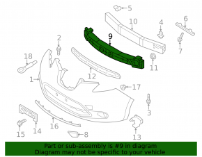 Nissan Leaf 13-17 Front Bumper Absorber
