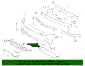 Front Bumper Grille Left Infiniti QX30 17- S FWD